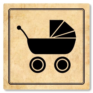 Kočárkárna, 80x80mm, pergamen, Utah